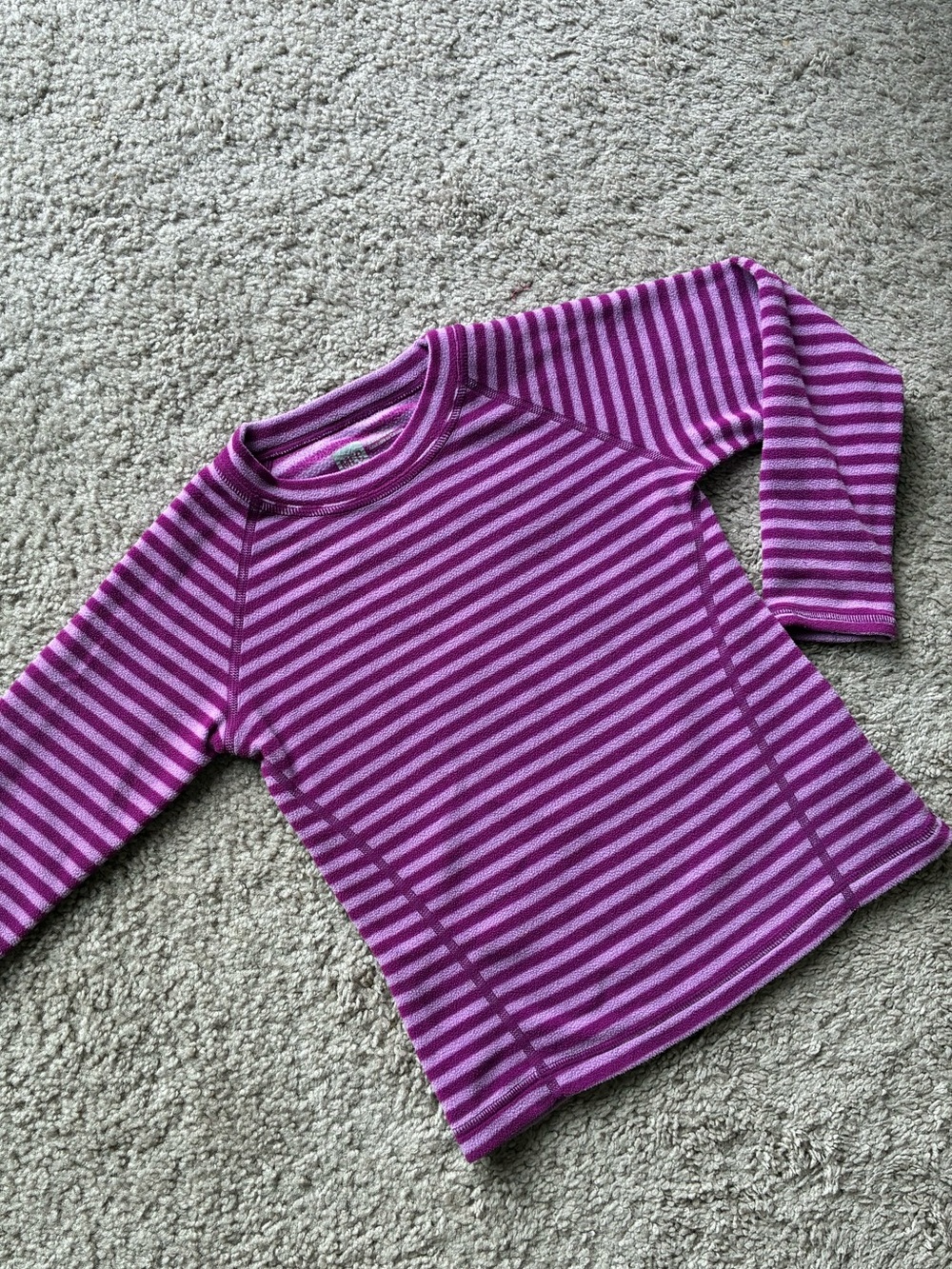 MEC Kids Pink and Purple Striped Long-Sleeve Fleece
